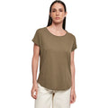 Olive - Back - Build Your Brand Womens-Ladies Long Slub T-Shirt