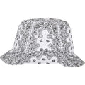 White - Back - Flexfit Unisex Adult Bandana Printed Bucket Hat