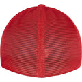 Red - Back - Flexfit Unisex Adult 360 Omnimesh Mesh Cap