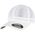 White - Front - Flexfit Unisex Adult 360 Omnimesh Mesh Cap