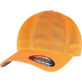Neon Orange - Front - Flexfit Unisex Adult 360 Omnimesh Mesh Cap