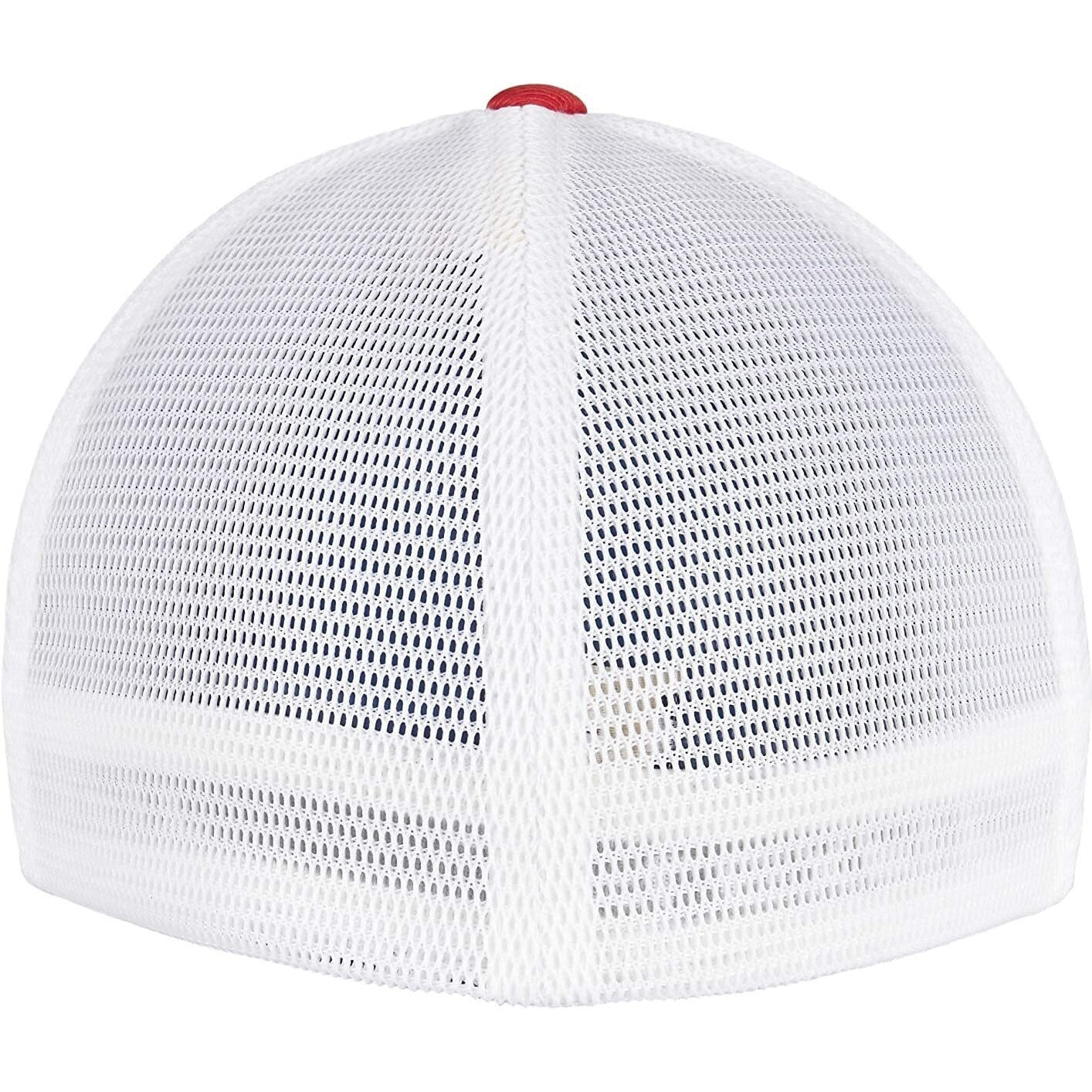 Red-White - Back - Flexfit Unisex Adult Omnimesh Mesh Two Tone Cap