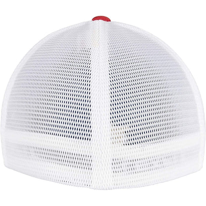Red-White - Back - Flexfit Unisex Adult Omnimesh Mesh Two Tone Cap