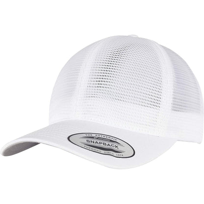 White - Front - Flexfit Unisex Adult Omnimesh Mesh Cap