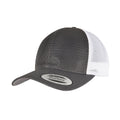 Charcoal-White - Front - Flexfit Unisex Adult 360 Omnimesh Mesh Two Tone Cap