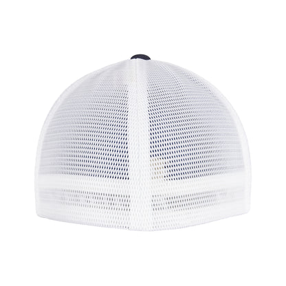 Navy-White - Back - Flexfit Unisex Adult 360 Omnimesh Mesh Two Tone Cap
