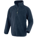 Navy - Front - Result Genuine Recycled Childrens-Kids Junior Microfleece Top