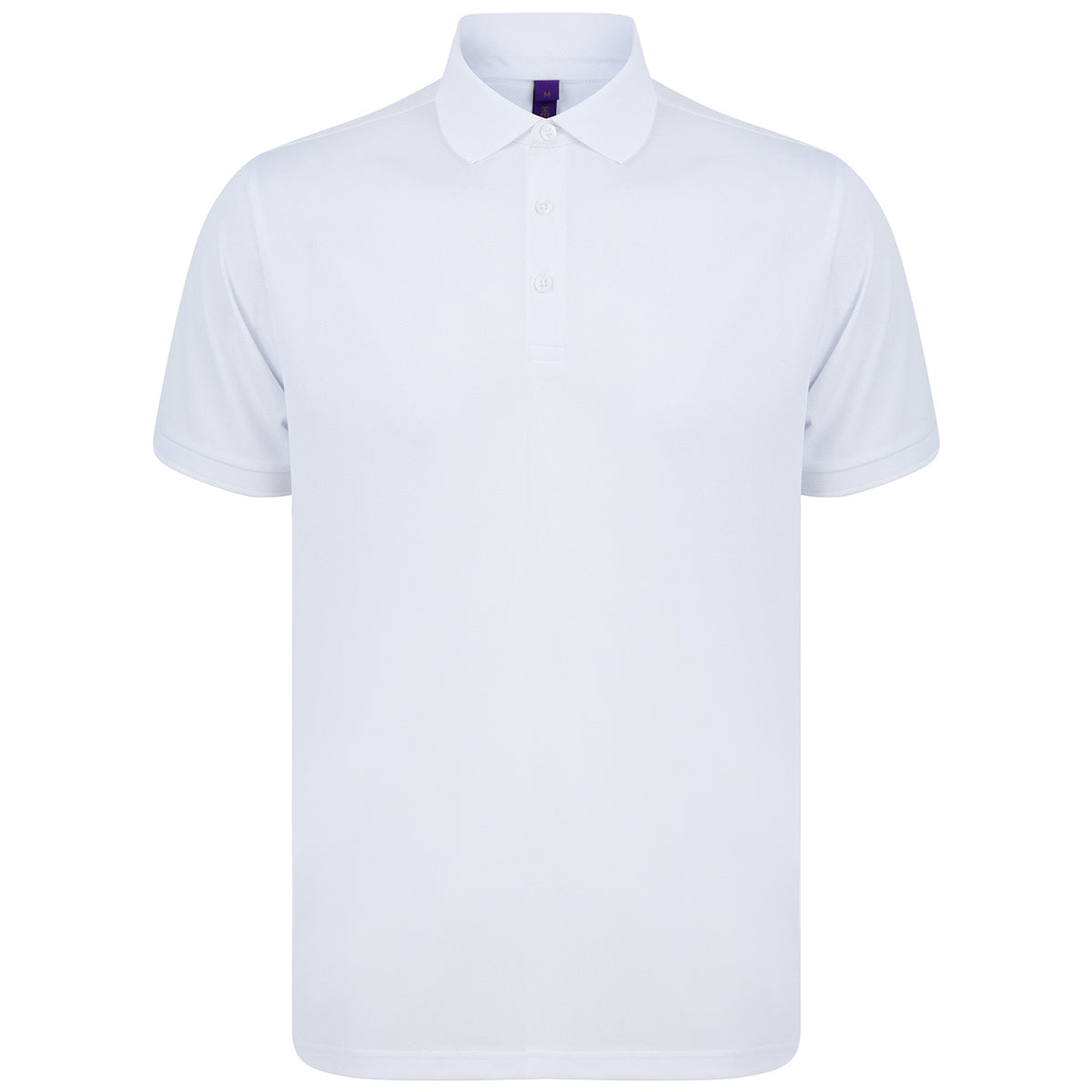 White - Front - Henbury Unisex Adult Polo Shirt