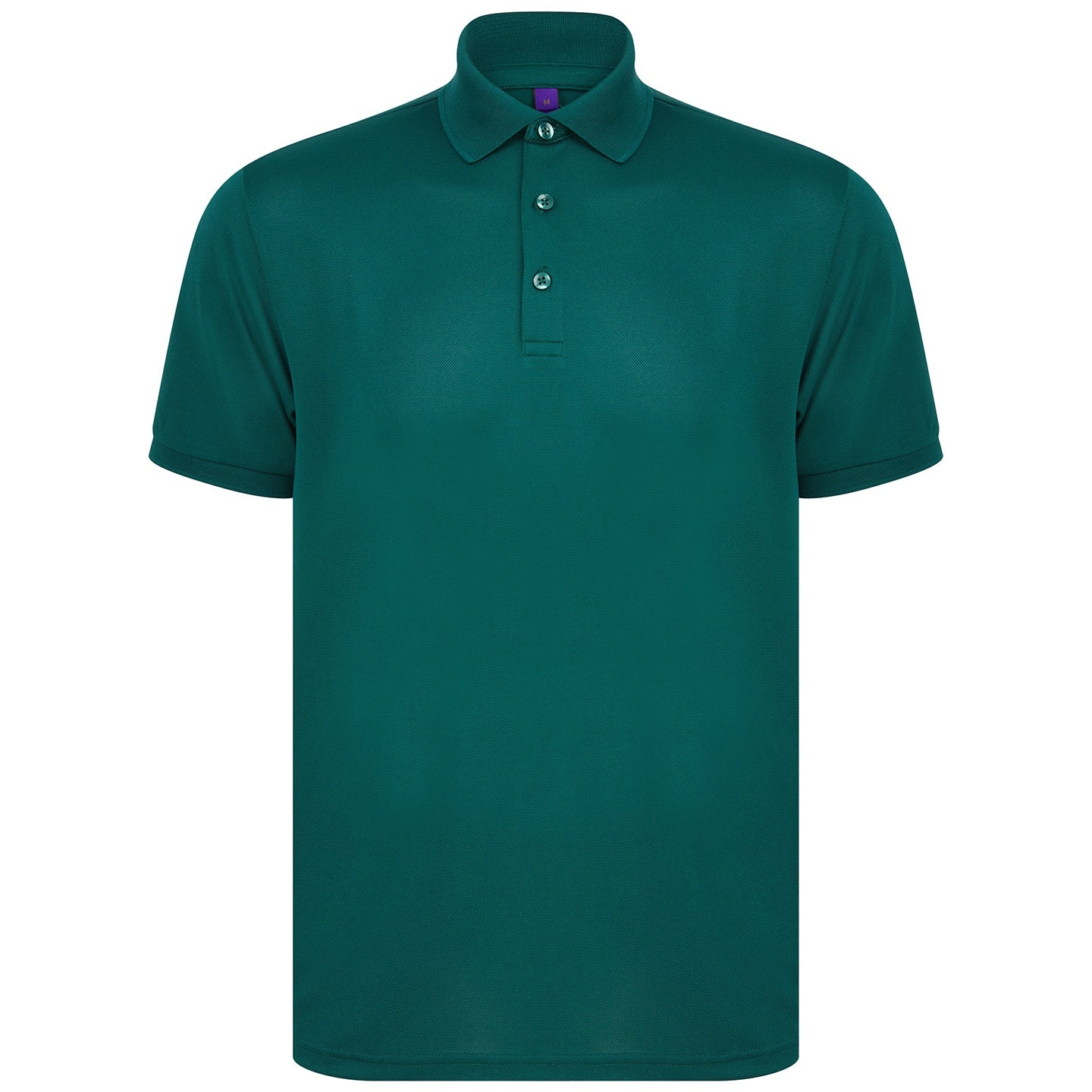 Bottle Green - Front - Henbury Unisex Adult Polo Shirt