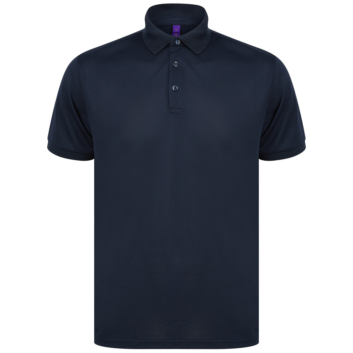 Navy - Front - Henbury Unisex Adult Polo Shirt
