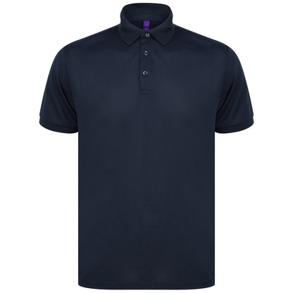 Navy - Front - Henbury Unisex Adult Polo Shirt
