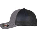 Dark Grey-Black - Side - Yupoong Unisex Adult Flexfit Trucker Cap