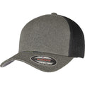 Olive-Black - Front - Yupoong Unisex Adult Flexfit Trucker Cap