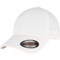 White - Front - Flexfit Unisex Adult Alpha Shape Baseball Cap