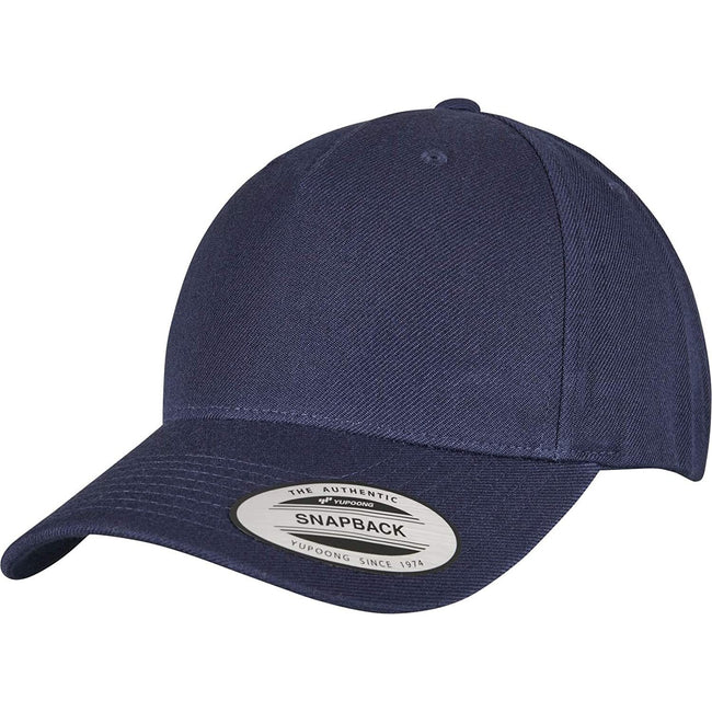 Navy - Front - Yupoong Unisex Adult Flexfit 5 Panel Snapback Cap
