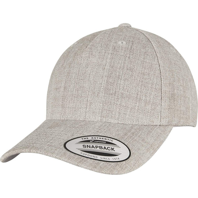 Grey Heather - Front - Yupoong Unisex Adult Flexfit 5 Panel Snapback Cap