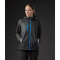 Black-Azure Blue - Side - Stormtech Womens-Ladies Olympia Soft Shell Jacket