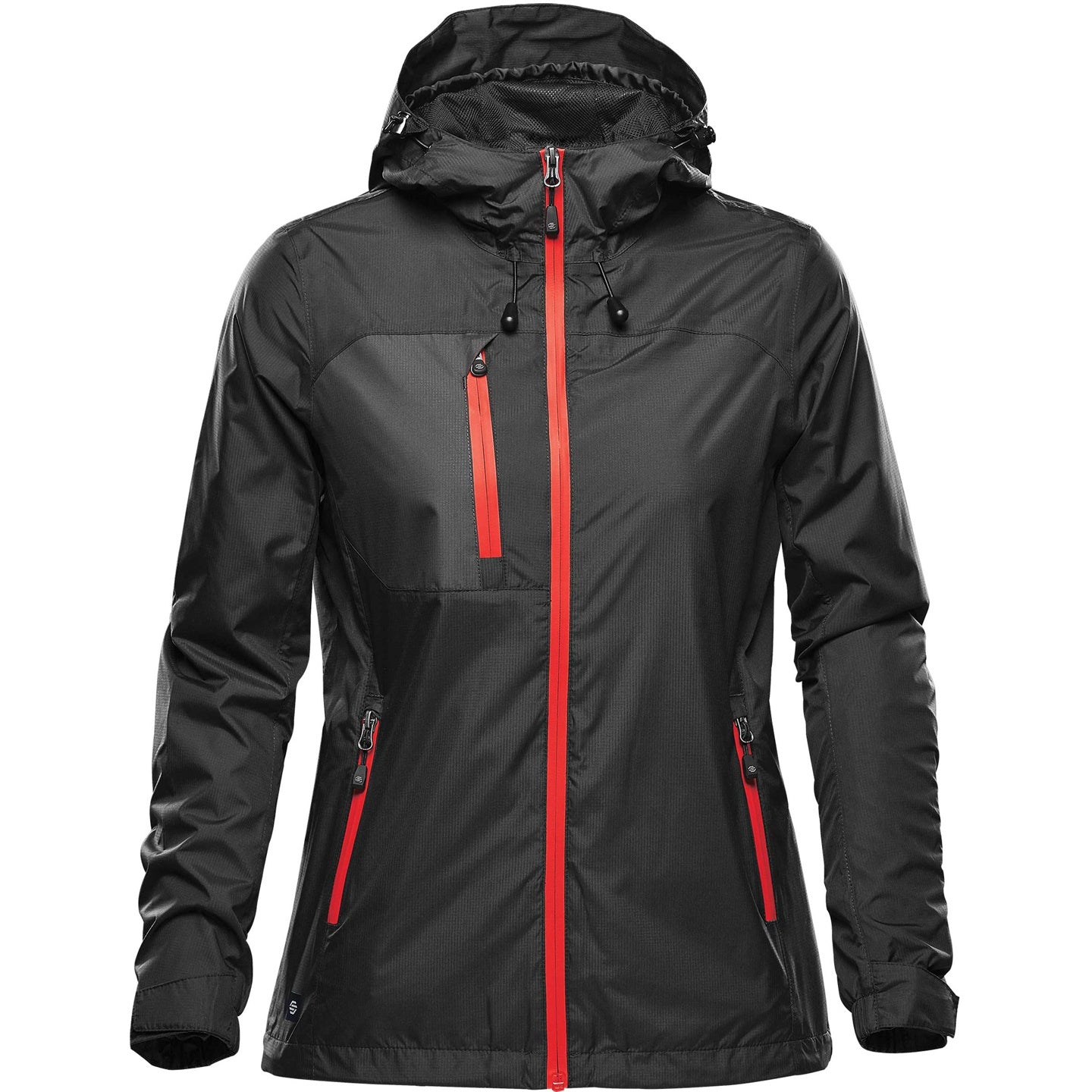 Black-Bright Red - Front - Stormtech Womens-Ladies Olympia Soft Shell Jacket