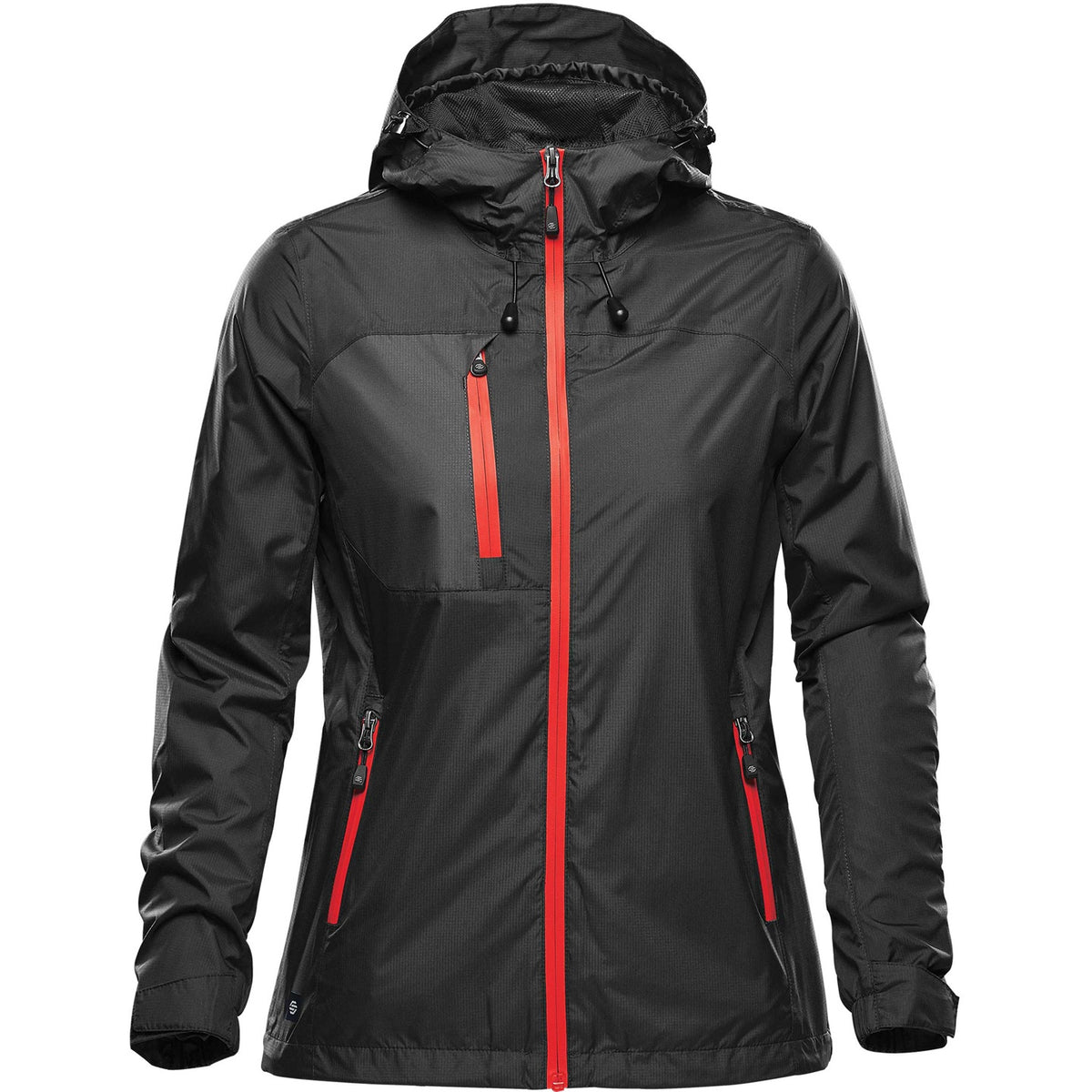 Black-Bright Red - Front - Stormtech Womens-Ladies Olympia Soft Shell Jacket