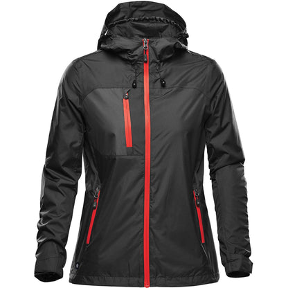 Black-Bright Red - Front - Stormtech Womens-Ladies Olympia Soft Shell Jacket