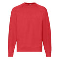 Red - Front - Fruit Of The Loom Mens Classic 80-20 Raglan Sweatshirt