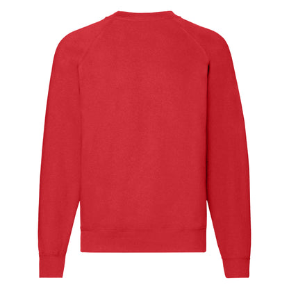 Red - Back - Fruit Of The Loom Mens Classic 80-20 Raglan Sweatshirt