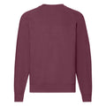 Burgundy - Back - Fruit Of The Loom Mens Classic 80-20 Raglan Sweatshirt