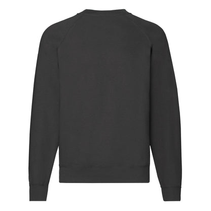 Black - Back - Fruit Of The Loom Mens Classic 80-20 Raglan Sweatshirt