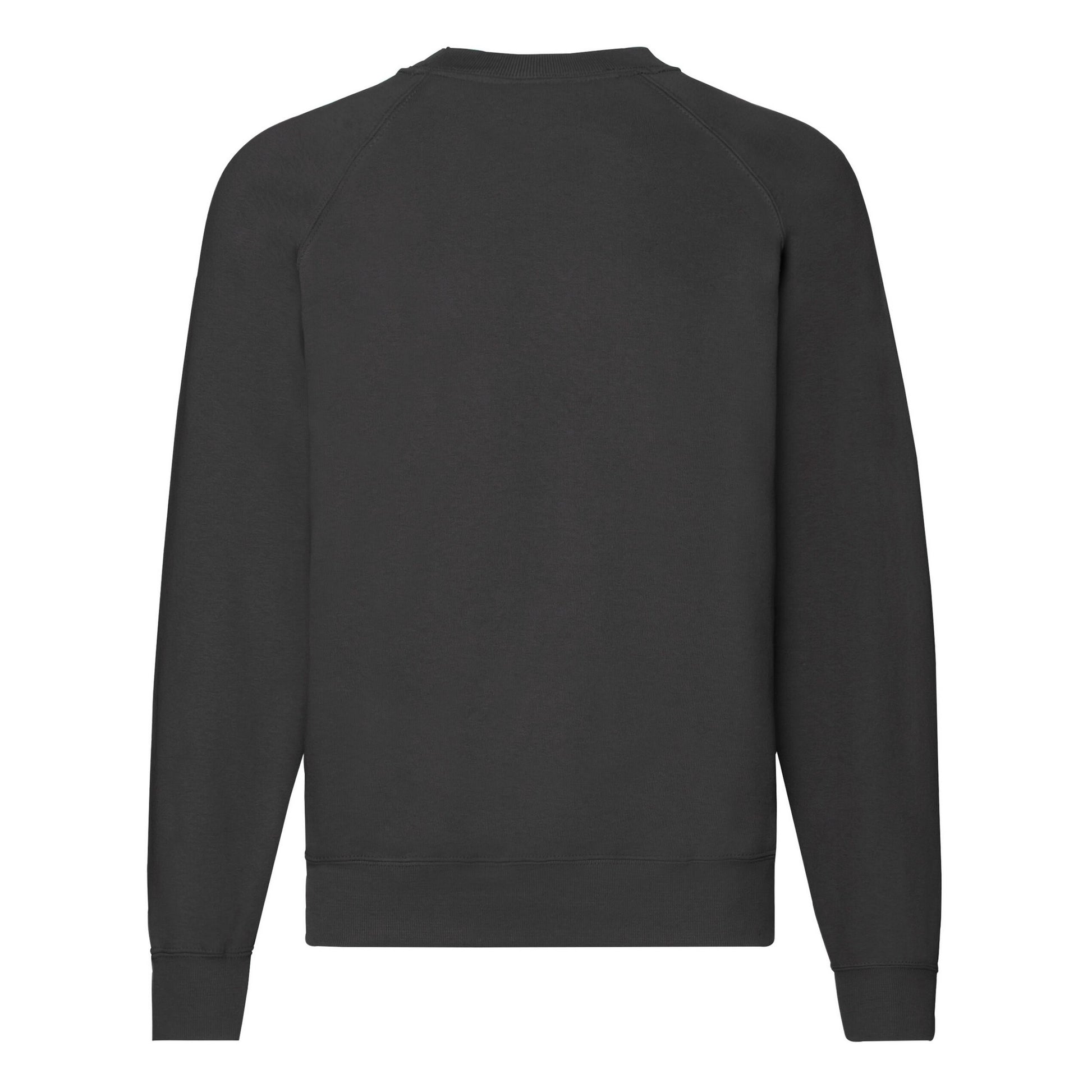 Black - Back - Fruit Of The Loom Mens Classic 80-20 Raglan Sweatshirt