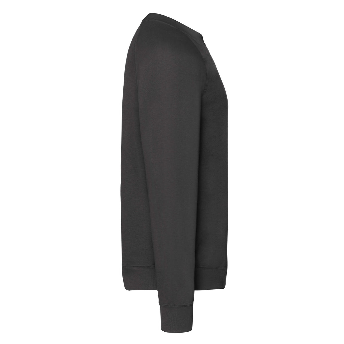 Black - Side - Fruit Of The Loom Mens Classic 80-20 Raglan Sweatshirt