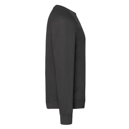 Black - Side - Fruit Of The Loom Mens Classic 80-20 Raglan Sweatshirt