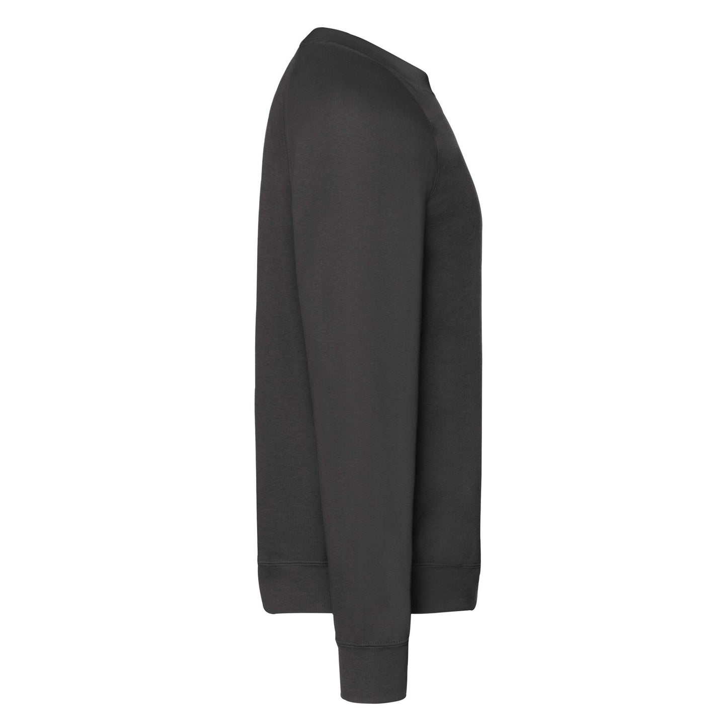 Black - Side - Fruit Of The Loom Mens Classic 80-20 Raglan Sweatshirt