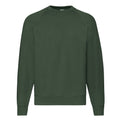Bottle Green - Front - Fruit Of The Loom Mens Classic 80-20 Raglan Sweatshirt