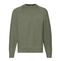 Classic Olive - Front - Fruit Of The Loom Mens Classic 80-20 Raglan Sweatshirt