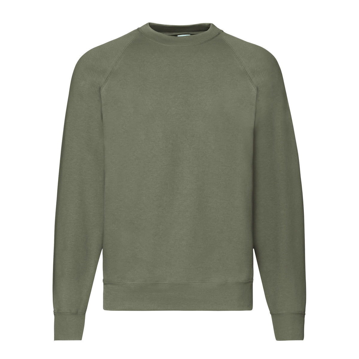 Classic Olive - Front - Fruit Of The Loom Mens Classic 80-20 Raglan Sweatshirt