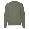 Classic Olive - Back - Fruit Of The Loom Mens Classic 80-20 Raglan Sweatshirt