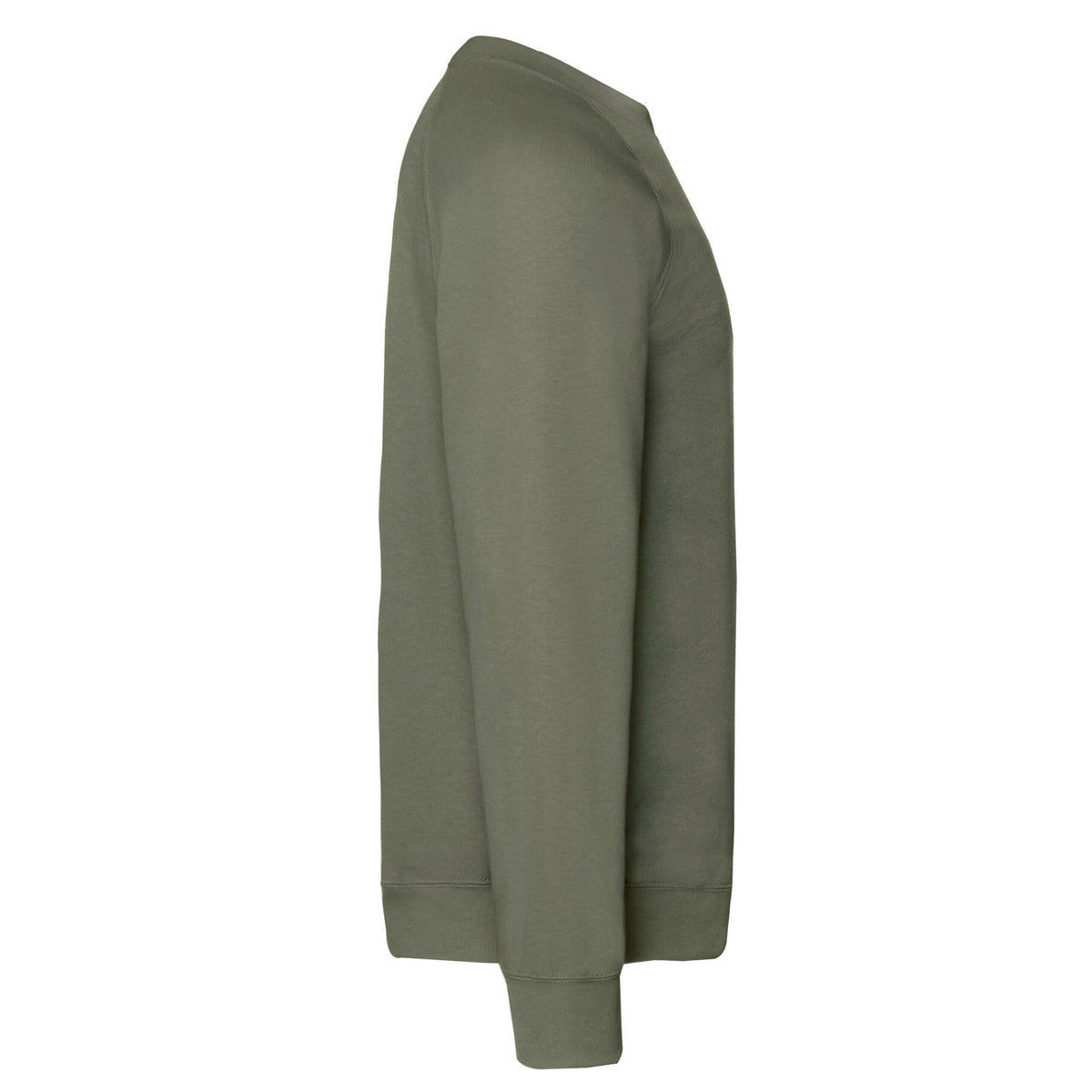 Classic Olive - Side - Fruit Of The Loom Mens Classic 80-20 Raglan Sweatshirt