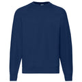 Navy - Front - Fruit Of The Loom Mens Classic 80-20 Raglan Sweatshirt