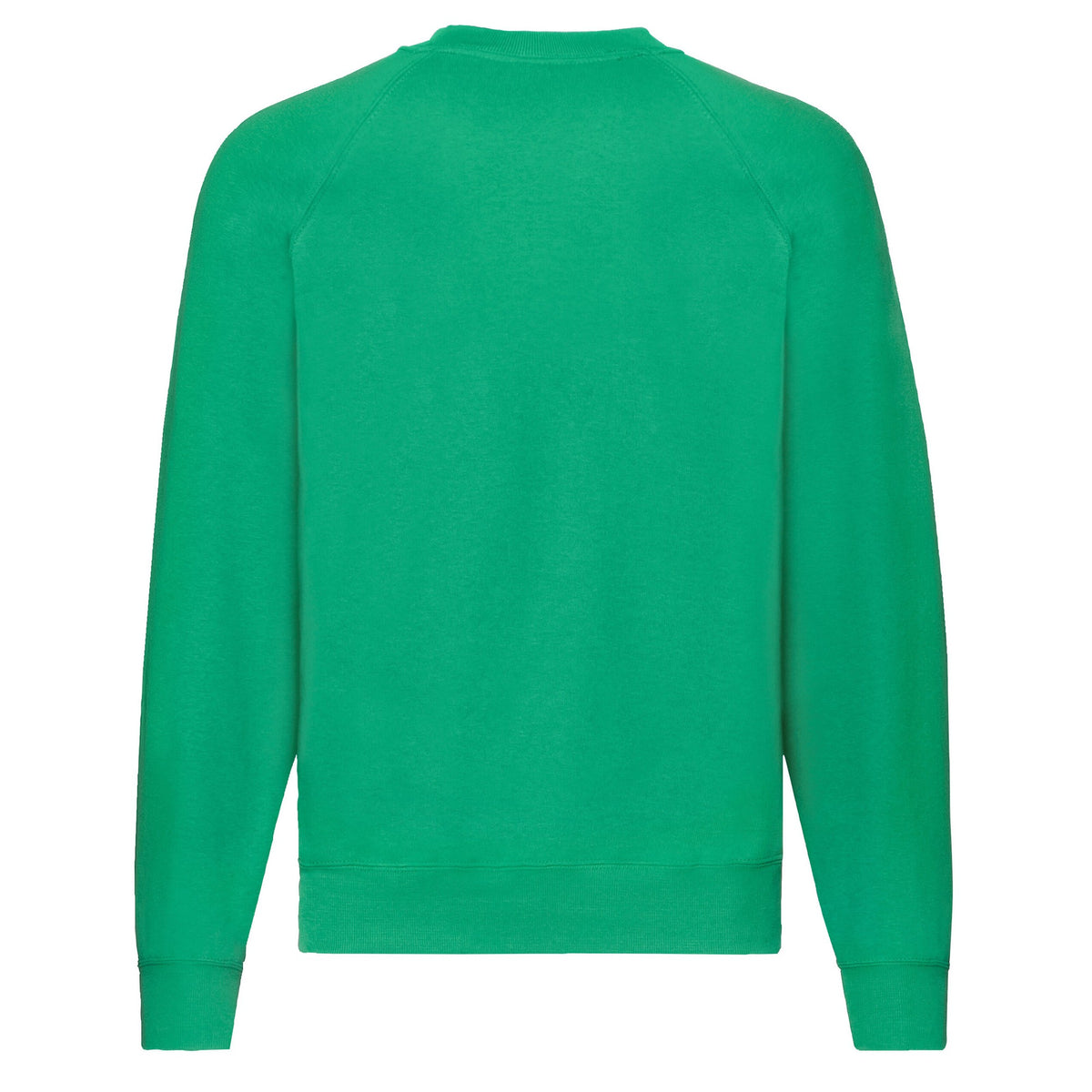 Kelly Green - Back - Fruit Of The Loom Mens Classic 80-20 Raglan Sweatshirt