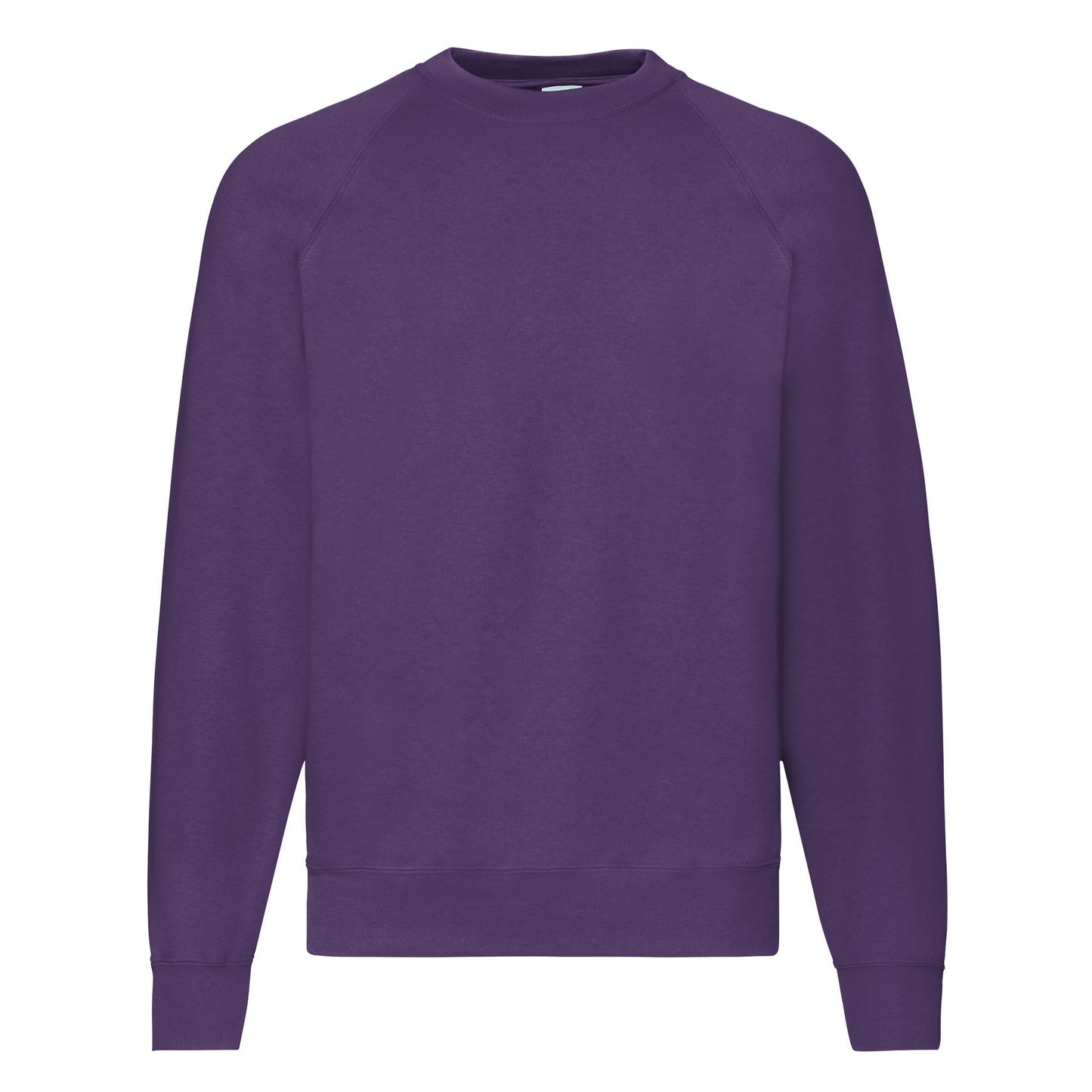 Purple - Front - Fruit Of The Loom Mens Classic 80-20 Raglan Sweatshirt