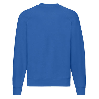 Royal Blue - Back - Fruit Of The Loom Mens Classic 80-20 Raglan Sweatshirt