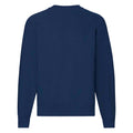 Navy - Back - Fruit Of The Loom Mens Classic 80-20 Raglan Sweatshirt