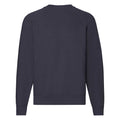 Deep Navy - Back - Fruit Of The Loom Mens Classic 80-20 Raglan Sweatshirt