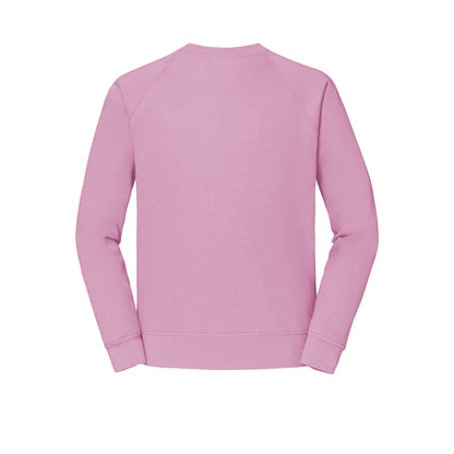 Light Pink - Back - Fruit Of The Loom Mens Classic 80-20 Raglan Sweatshirt