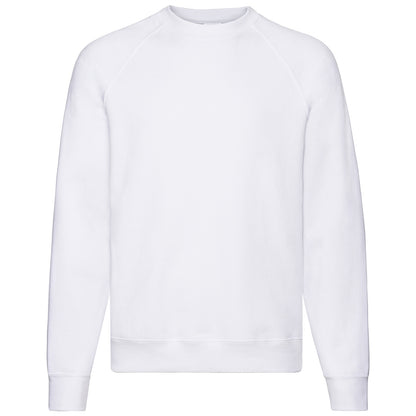 White - Front - Fruit Of The Loom Mens Classic 80-20 Raglan Sweatshirt