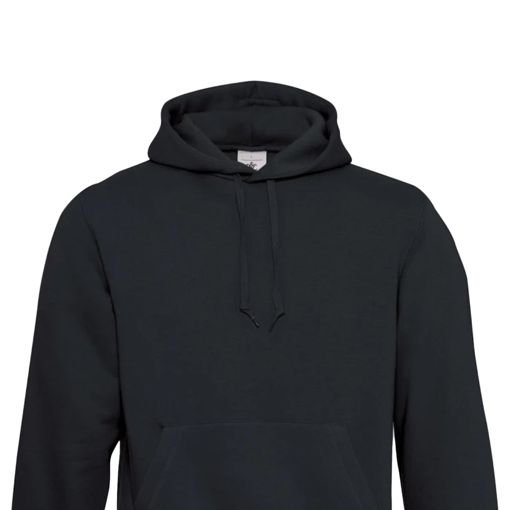 Black - Back - B&C Mens Hooded Hoodie
