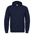 Navy - Front - B&C Mens Hooded Hoodie