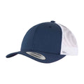 Navy-White - Front - Flexfit Unisex Adult Classics Recycled Two Tone Trucker Cap
