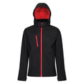 Black-Red - Front - Regatta Mens Venturer Three Layer Soft Shell Jacket