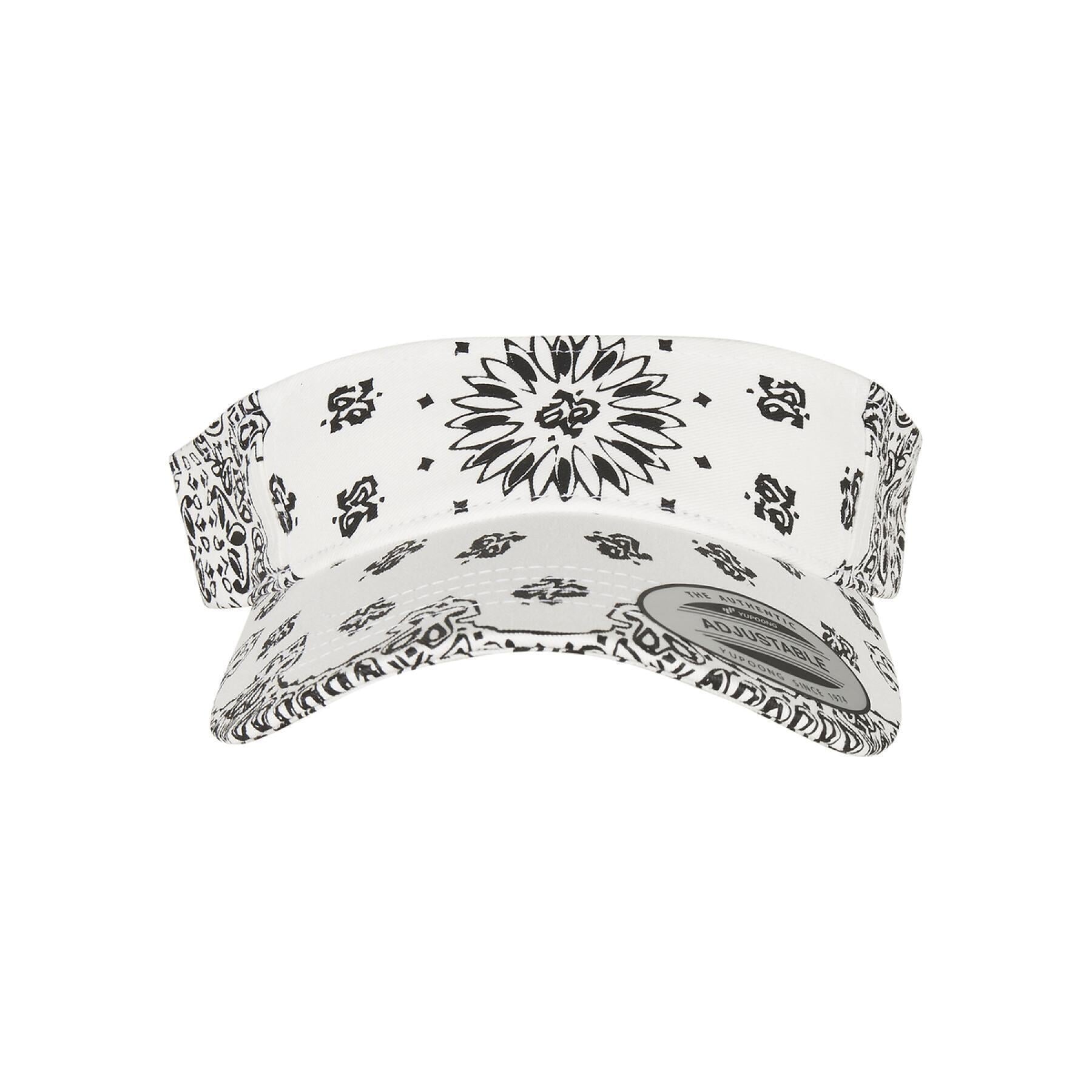 White-Black - Pack Shot - Flexfit Bandana Visor